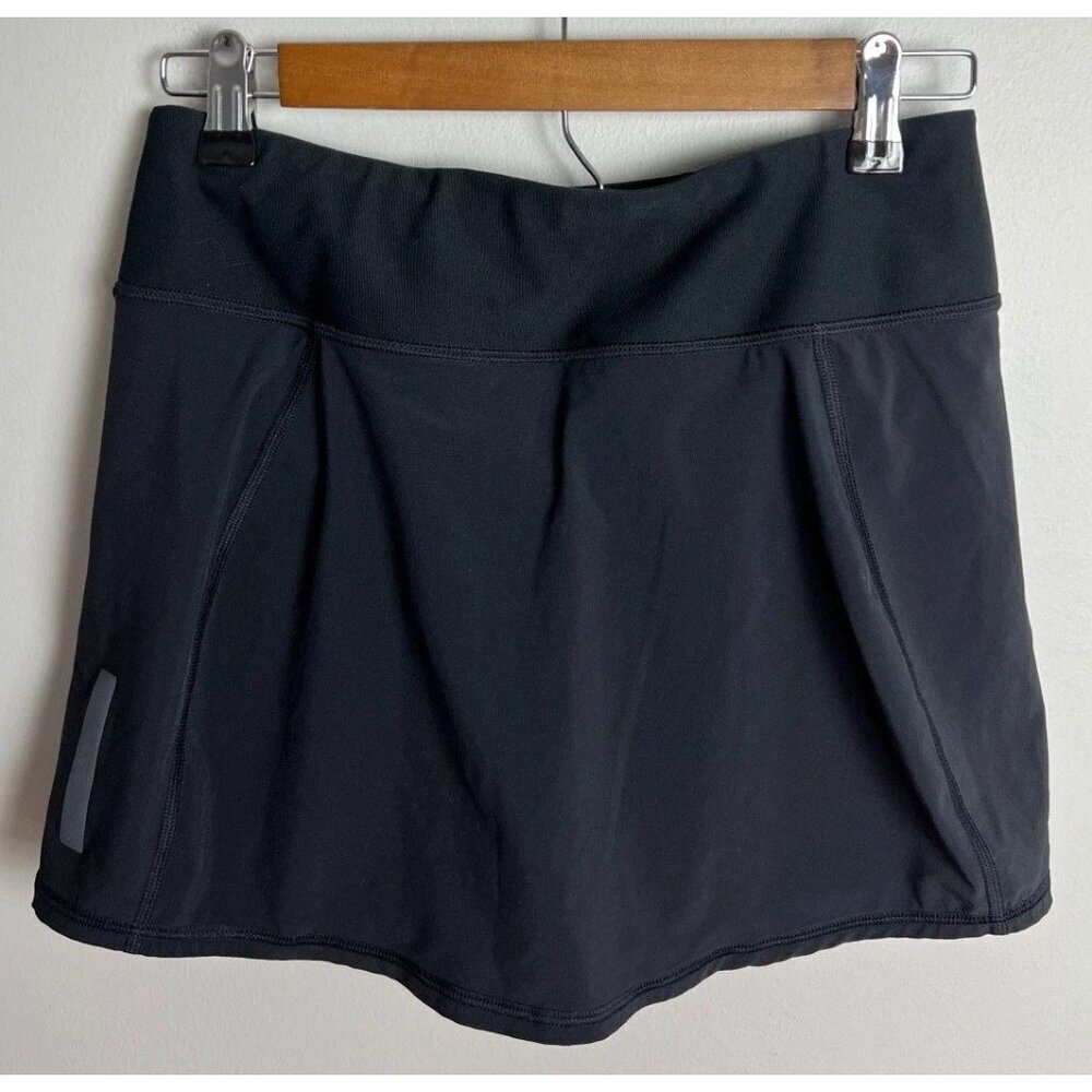 Lucy Athletic Skort Size Small Black Running Skirt Reflective Women’s - Picture 2 of 8